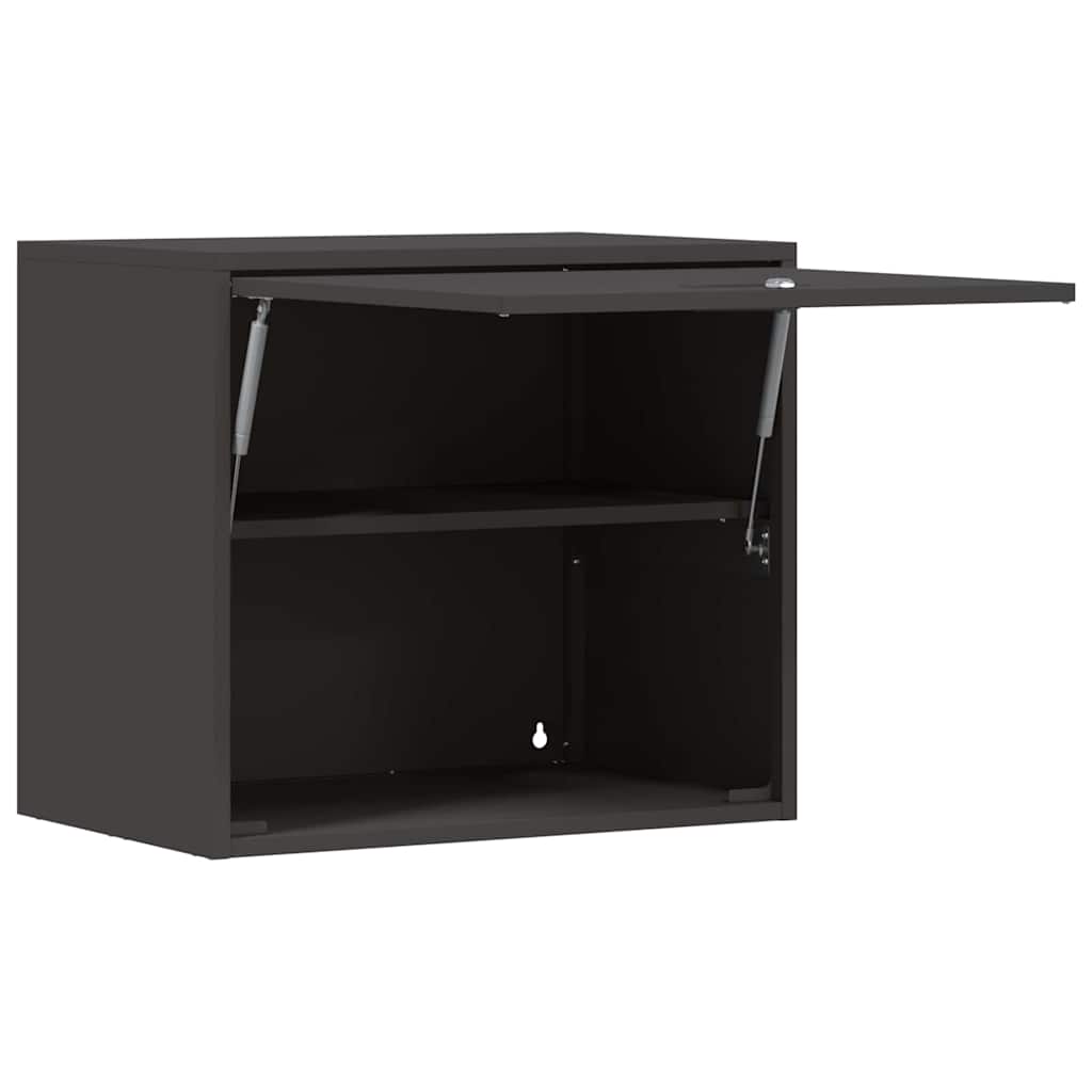 Wall Cabinet for Garage with Gas-lift Door Black