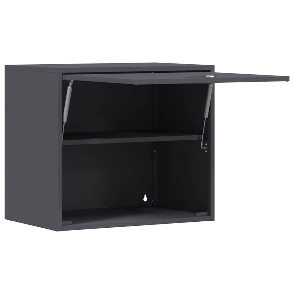 Wall Cabinet for Garage with Gas-lift Door Anthracite