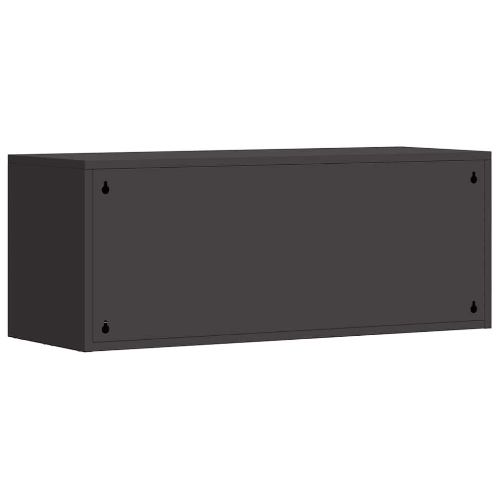 Wall Cabinet for Garage with Gas-lift Door Black