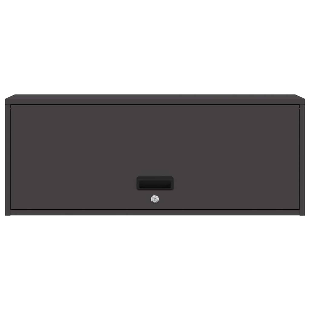 Wall Cabinet for Garage with Gas-lift Door Black