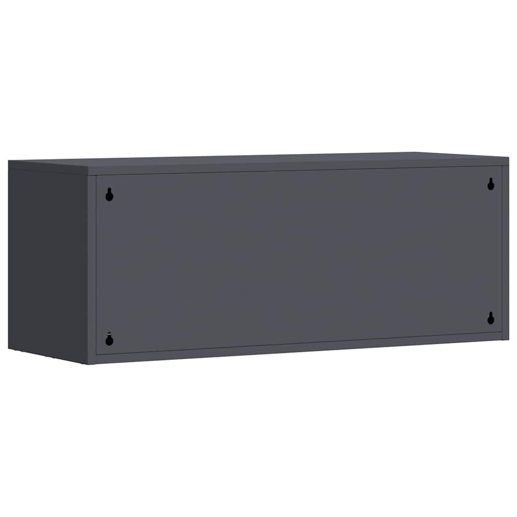 Wall Cabinet for Garage with Gas-lift Door Anthracite