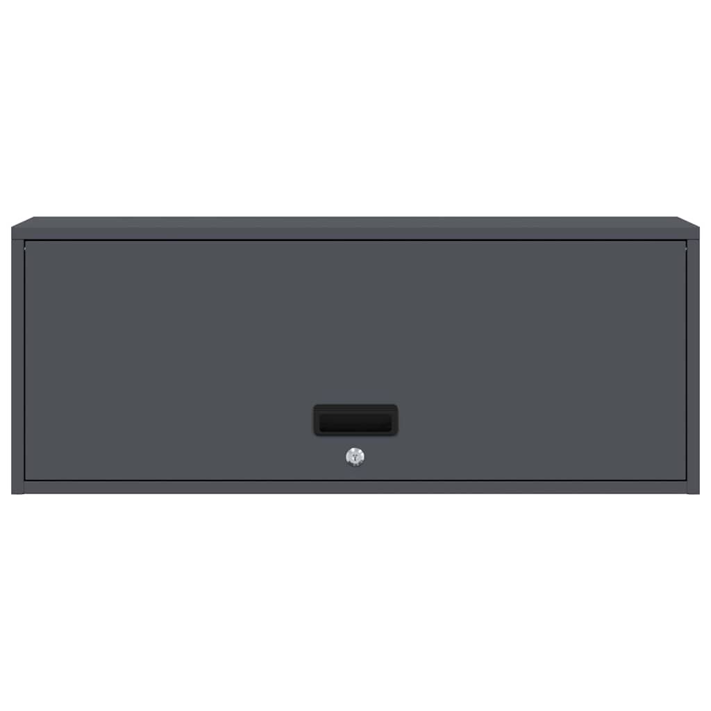 Wall Cabinet for Garage with Gas-lift Door Anthracite