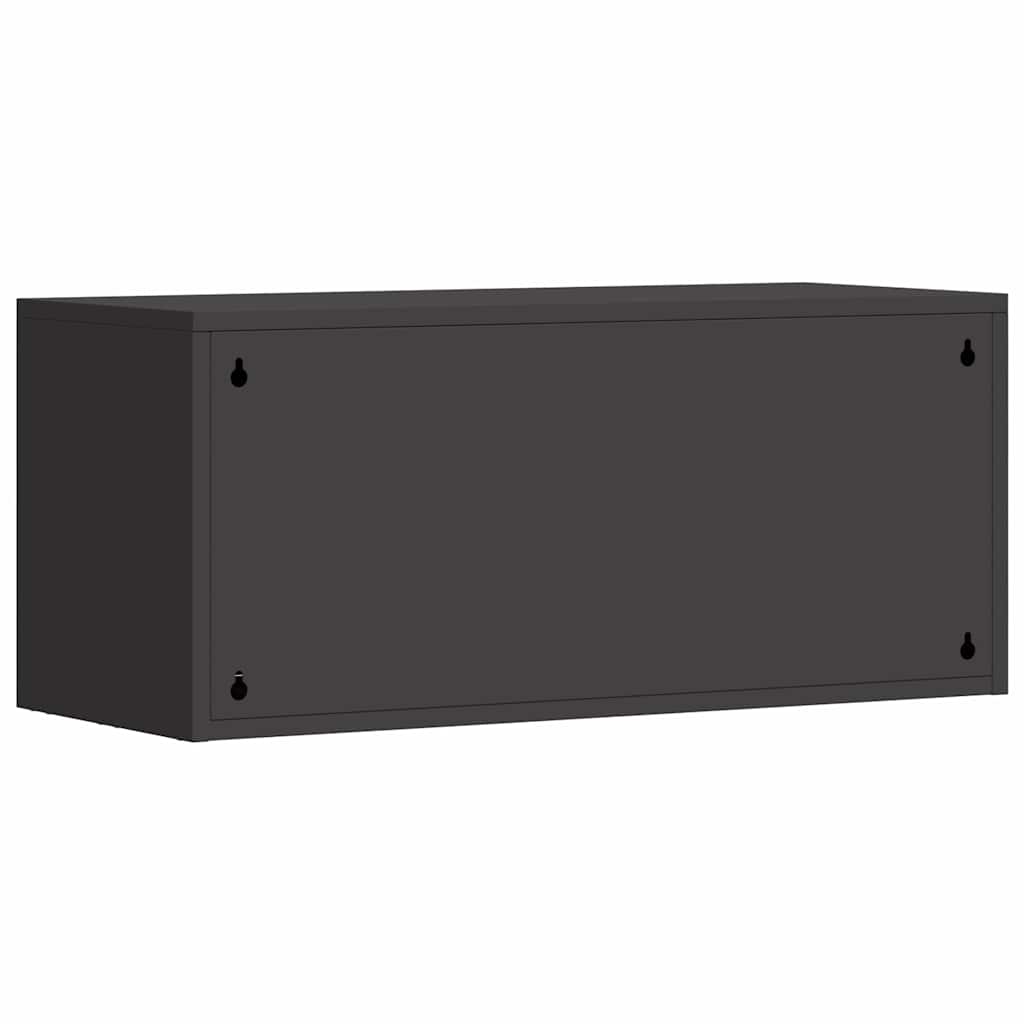 Wall Cabinet for Garage with Gas-lift Door Black