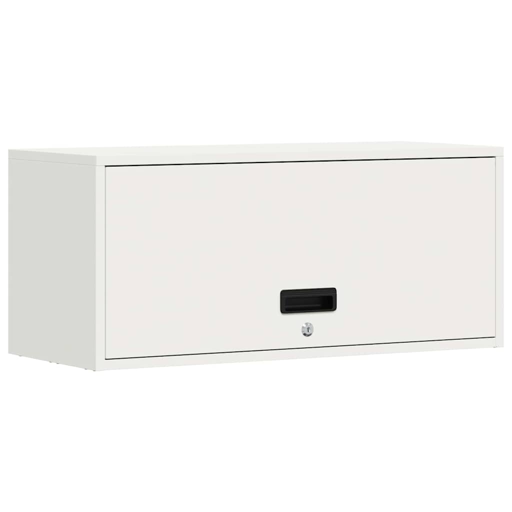 Wall Cabinet for Garage with Gas-lift Door White
