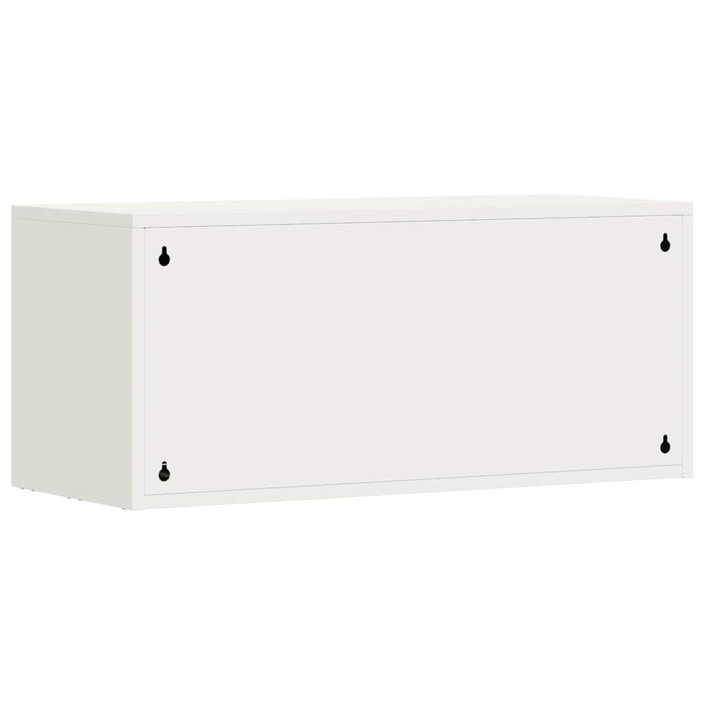 Wall Cabinet for Garage with Gas-lift Door White