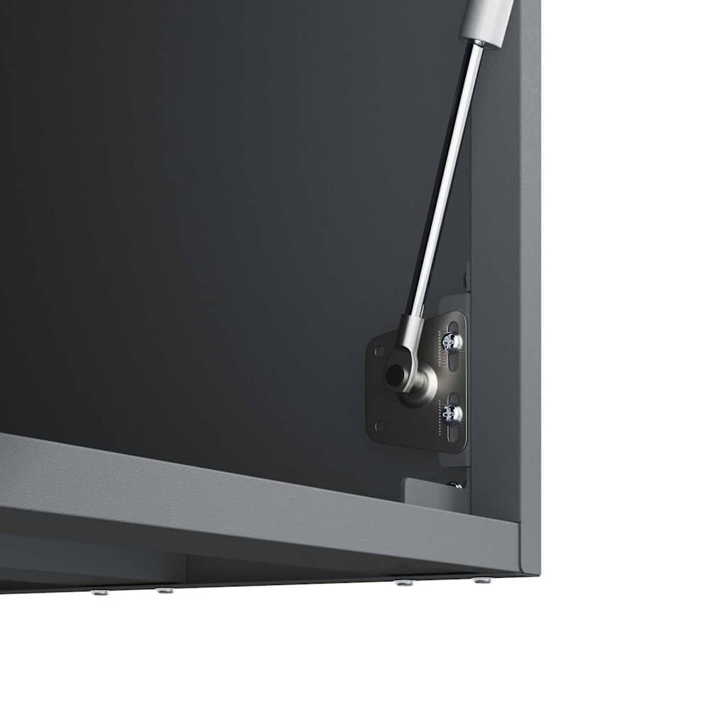 Wall Cabinet for Garage with Gas-lift Door Anthracite