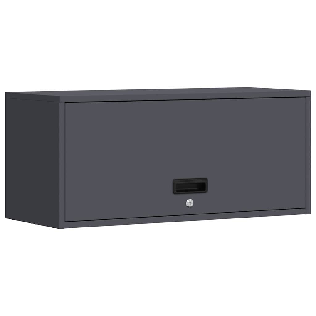 Wall Cabinet for Garage with Gas-lift Door Anthracite