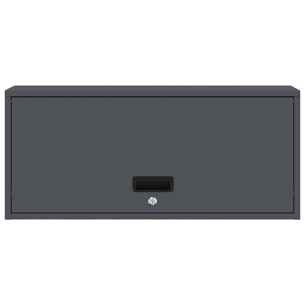 Wall Cabinet for Garage with Gas-lift Door Anthracite