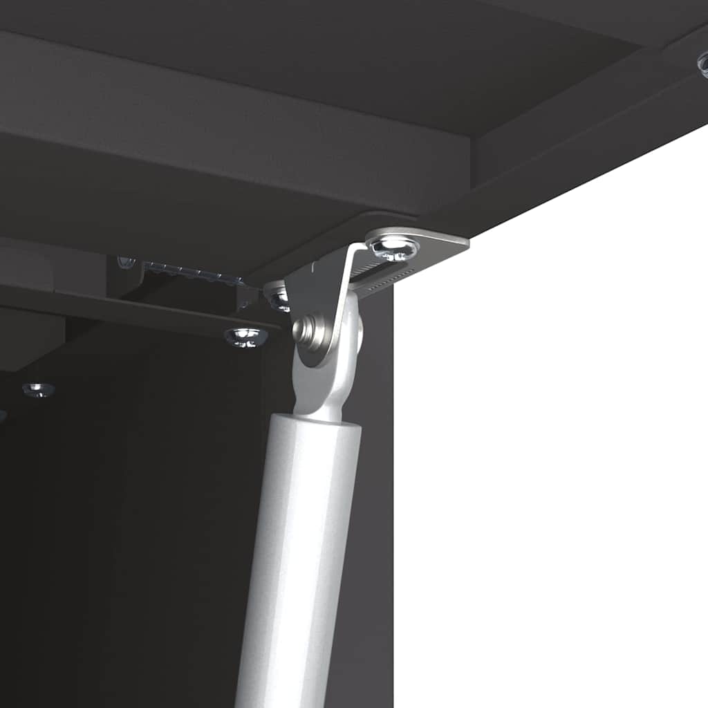 Wall Cabinet for Garage with Gas-lift Door Black