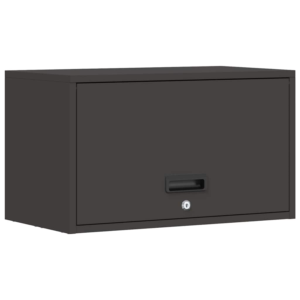Wall Cabinet for Garage with Gas-lift Door Black