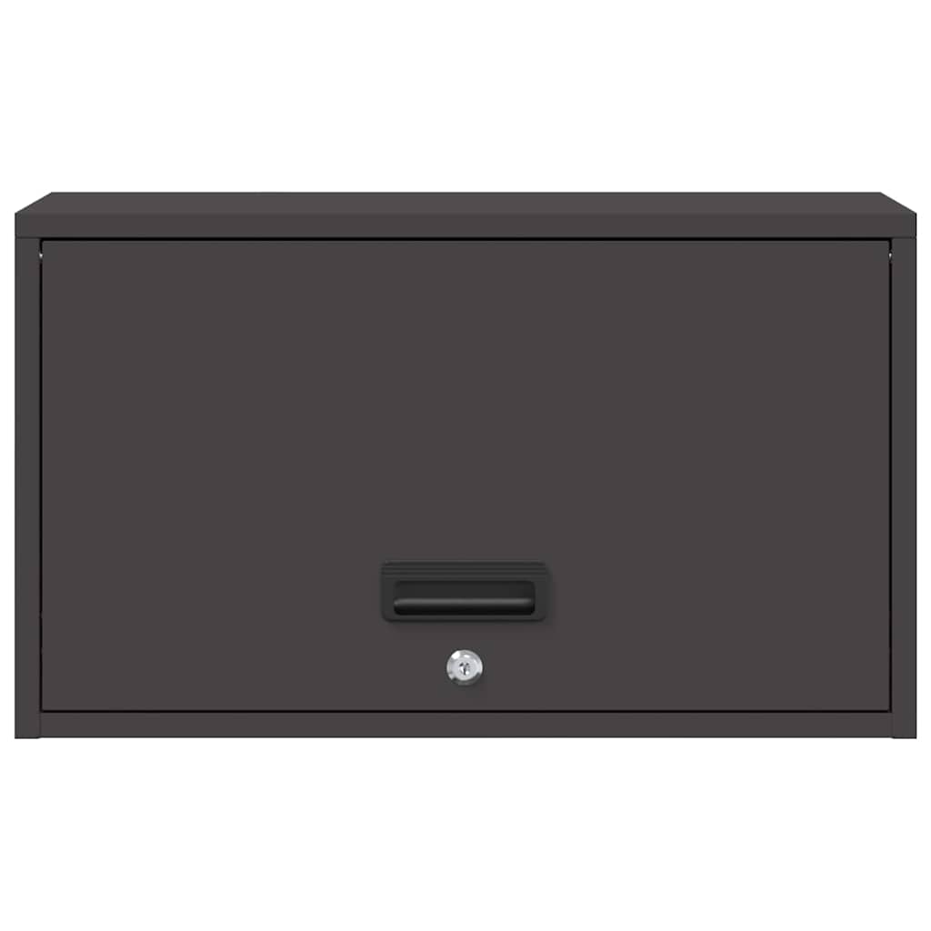 Wall Cabinet for Garage with Gas-lift Door Black