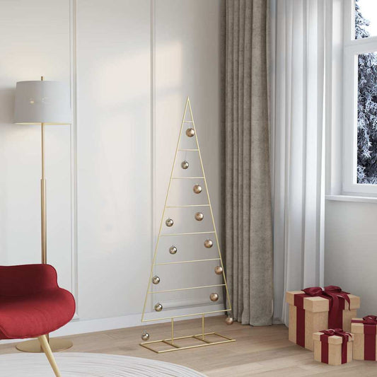 Metal Christmas Tree with Stand Gold 150 cm Powder-coated steel