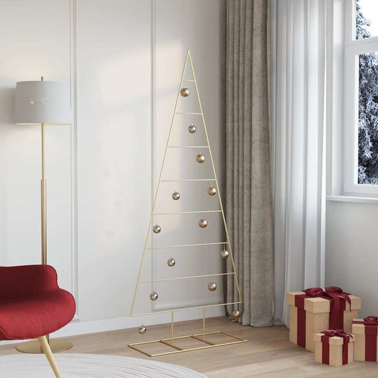 Metal Christmas Tree with Stand Gold 181 cm Powder-coated steel
