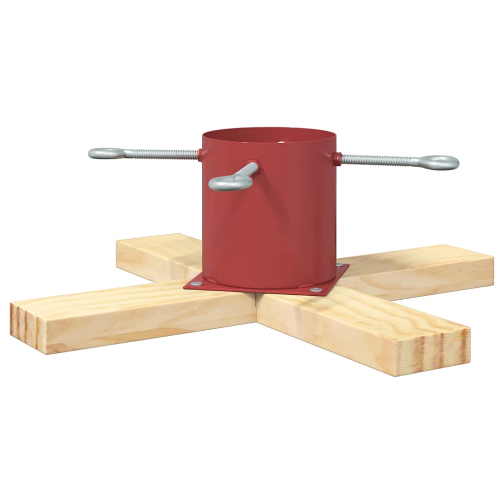 Christmas Tree Stand Red 50 x 50 x 16 cm Solid Pine Wood