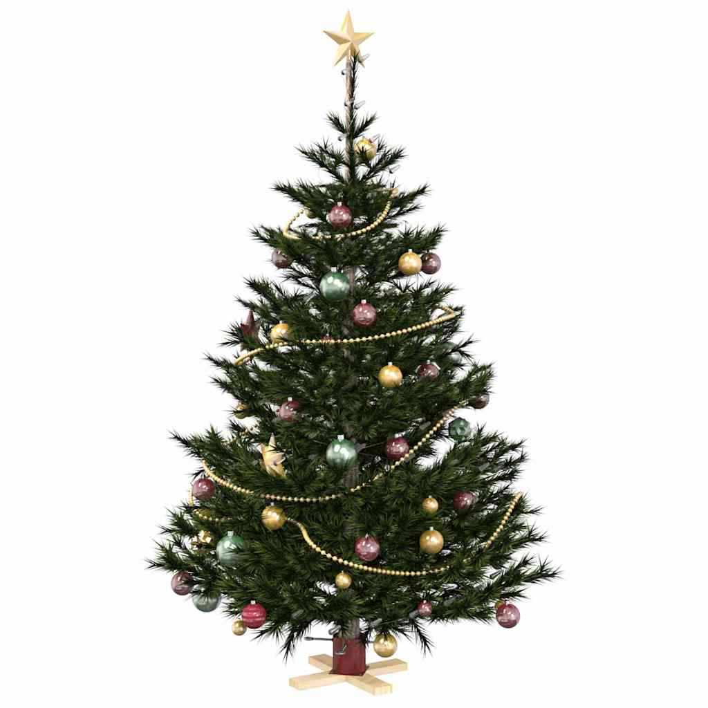 Christmas Tree Stand Red 50 x 50 x 16 cm Solid Pine Wood