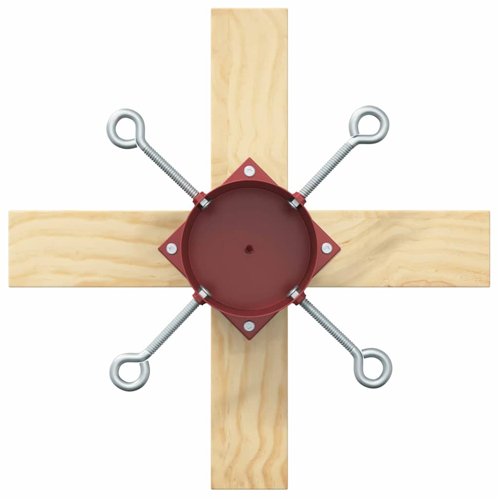 Christmas Tree Stand Red 50 x 50 x 16 cm Solid Pine Wood
