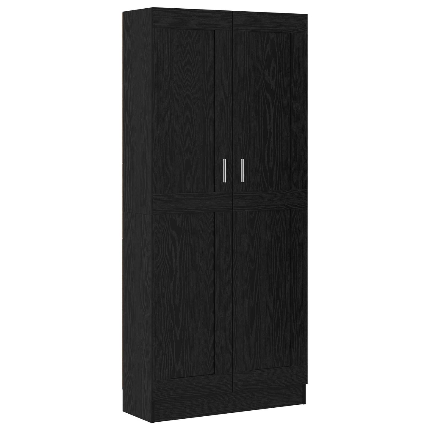 Book Cabinet Black Oak 82.5 x 30.5 x 185 cm Engineered Wood