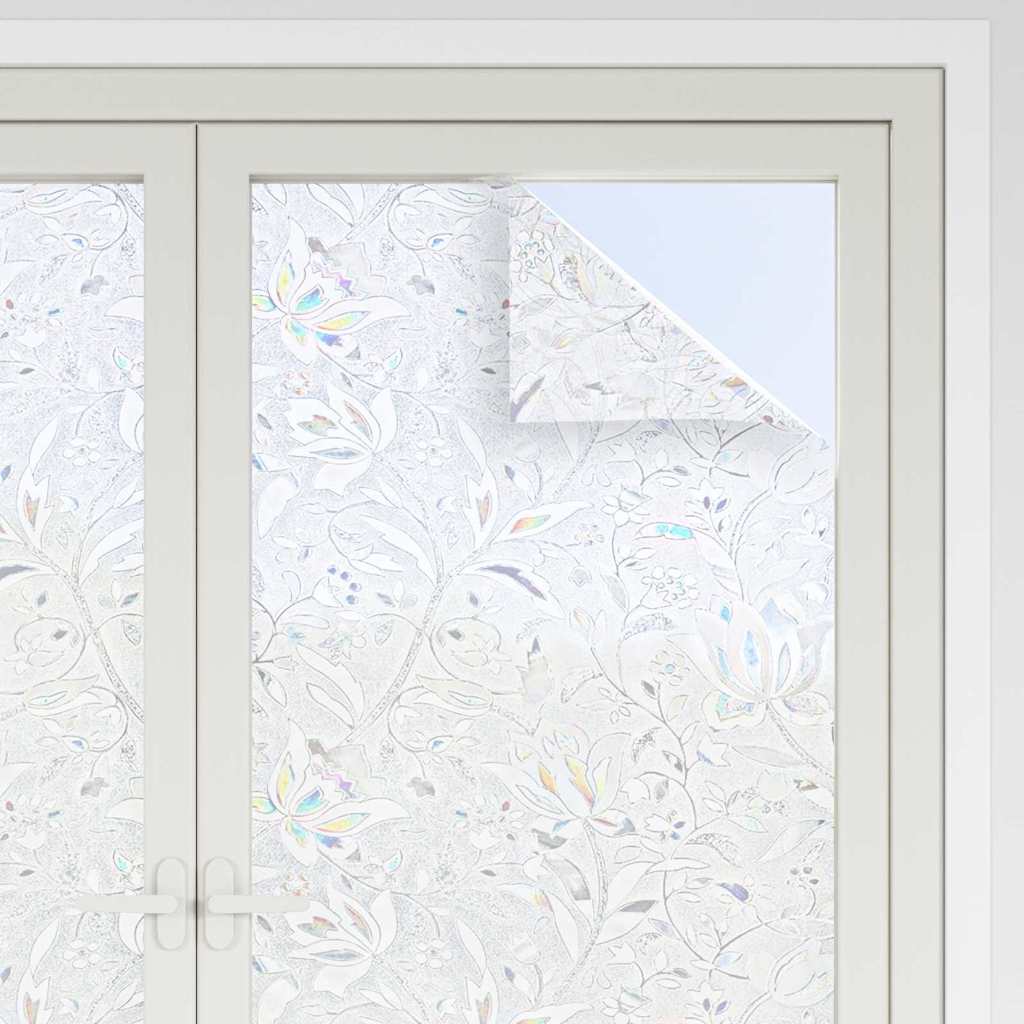 Static Window Film Flowers Pattern 60 x 500 cm PVC