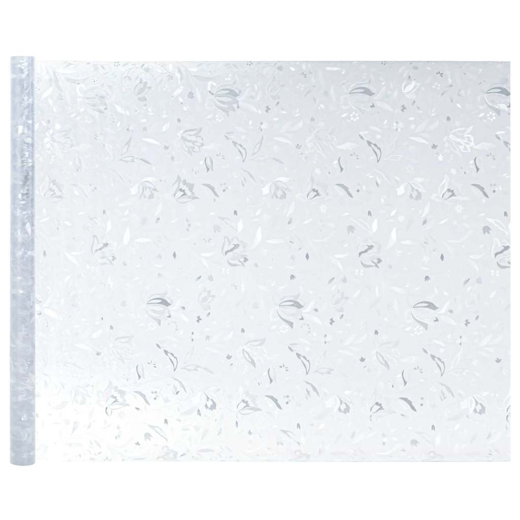 Static Window Film Flowers Pattern 60 x 500 cm PVC