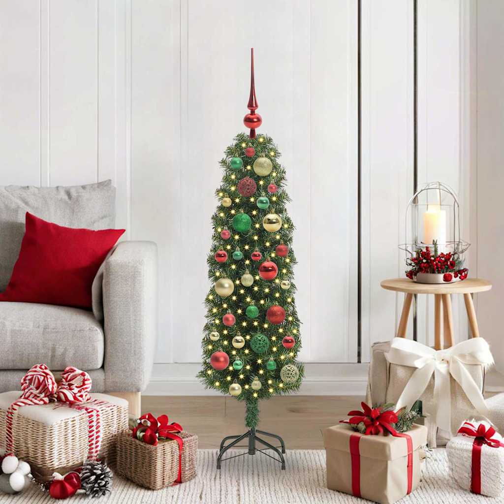 Artificial Christmas Tree with 150 LEDs with Stand Green 120 cm