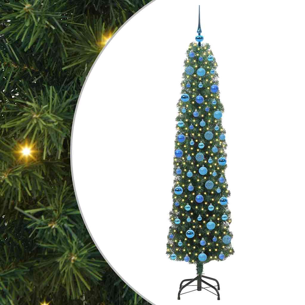 Artificial Christmas Tree with 300 LEDs with Stand Green 180 cm