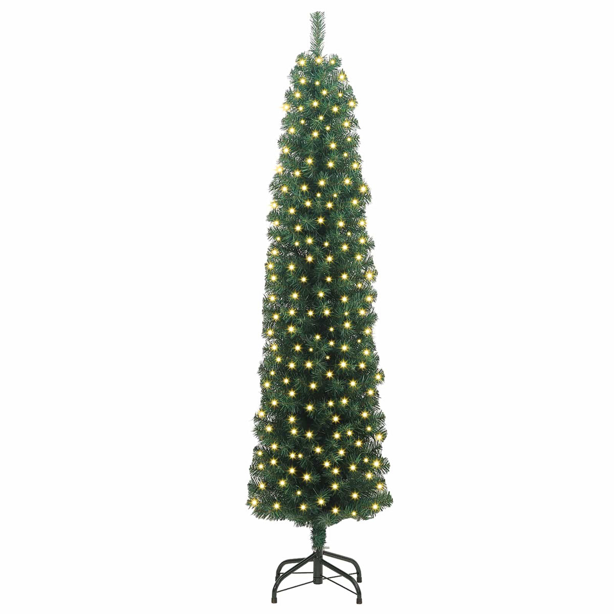 Artificial Christmas Tree with 300 LEDs with Stand Green 210 cm