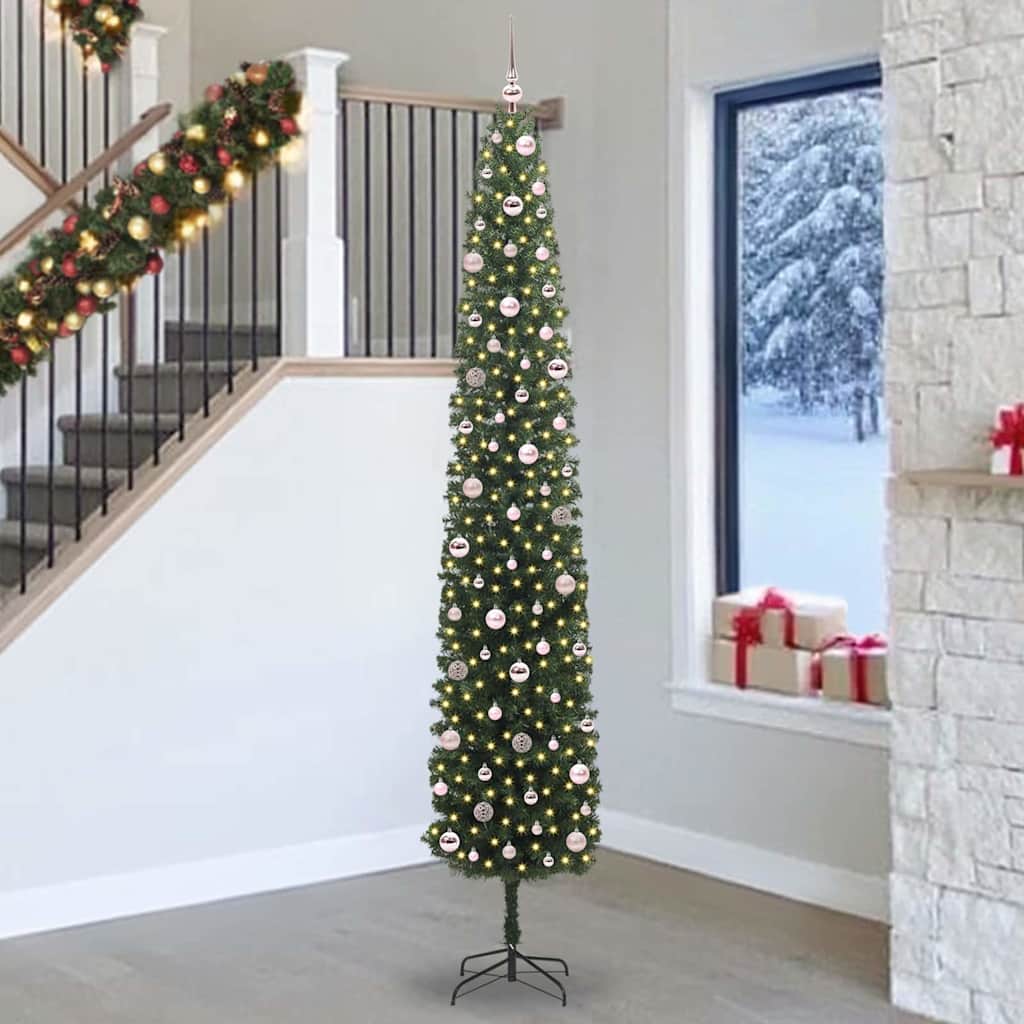 Artificial Christmas Tree with 300 LEDs with Stand Green 270 cm