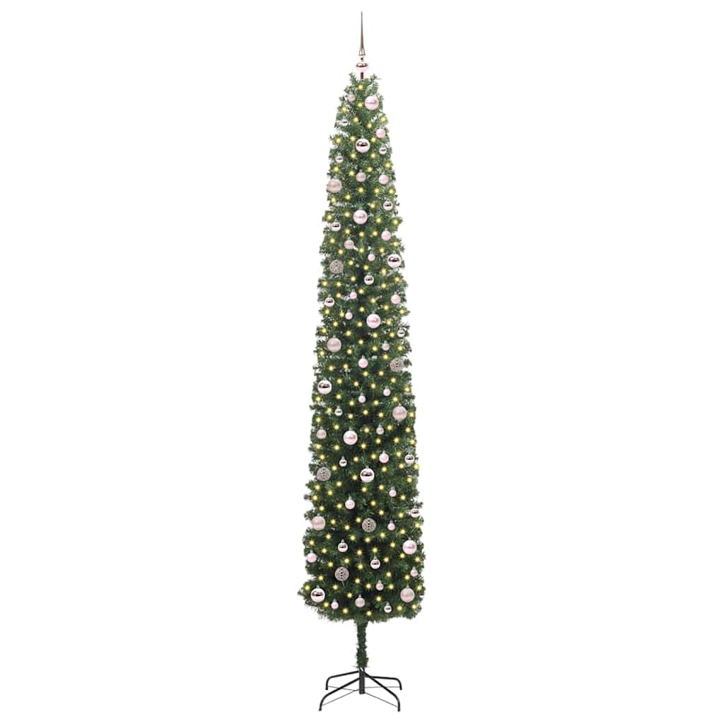 Artificial Christmas Tree with 300 LEDs with Stand Green 270 cm