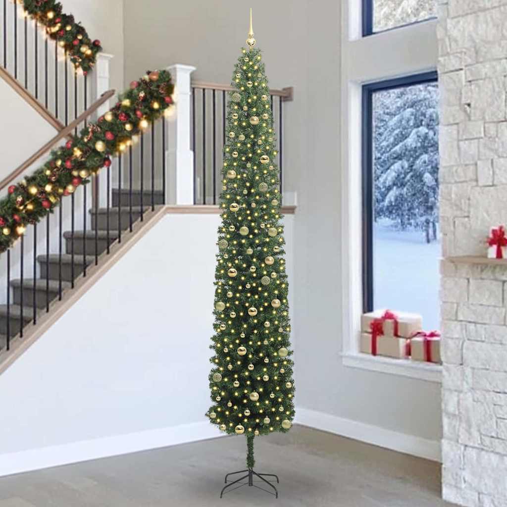 Artificial Christmas Tree with LED Light Green 300 cm