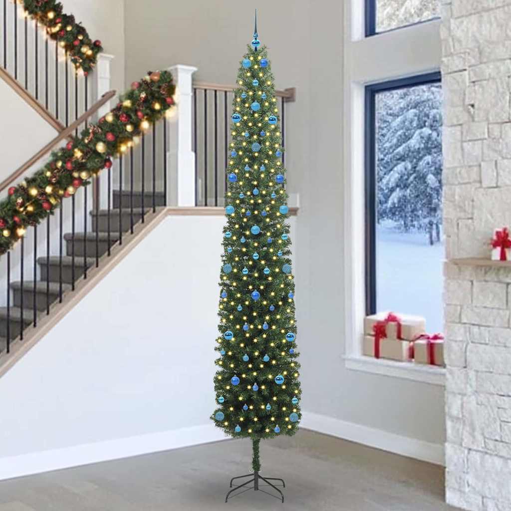 Artificial Christmas Tree with 300 LEDs with Stand Green 300 cm