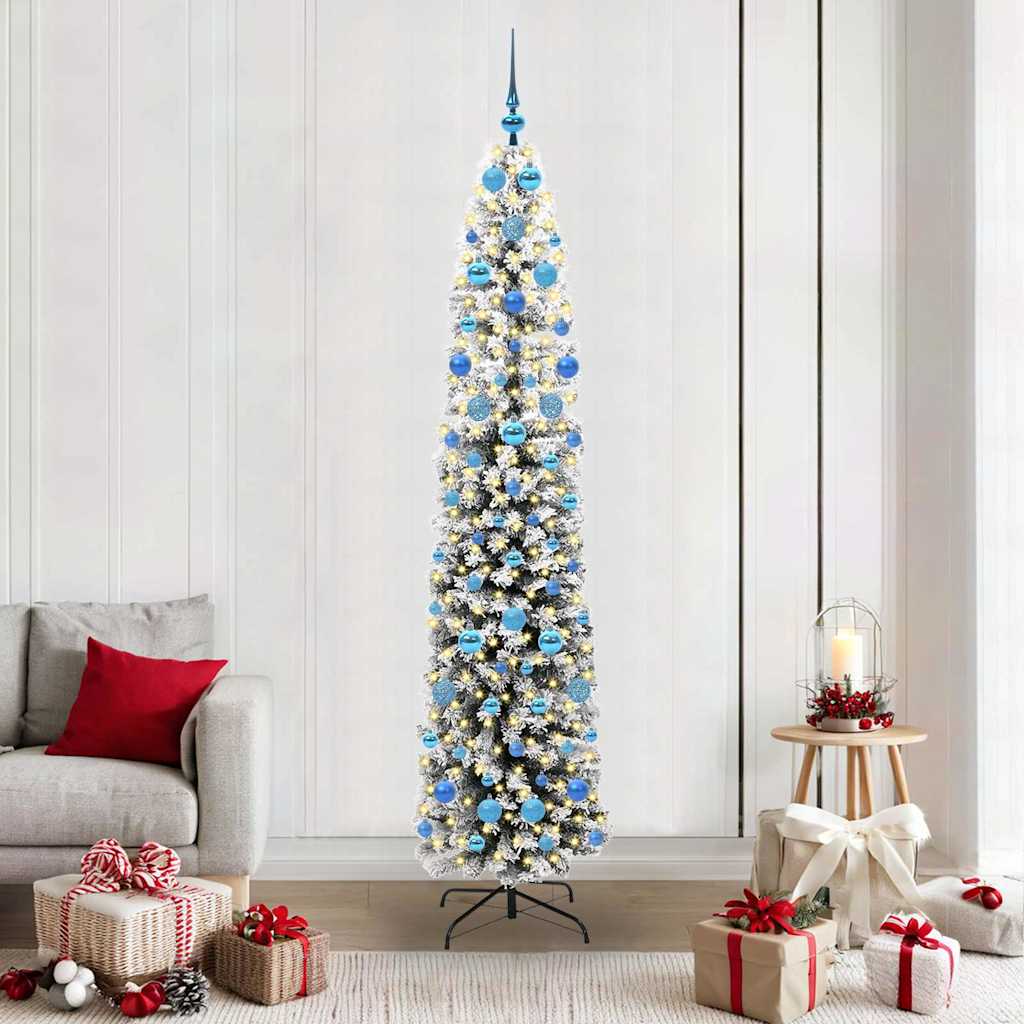 Artificial Christmas Tree with 300 LEDs with Stand Green 210 cm