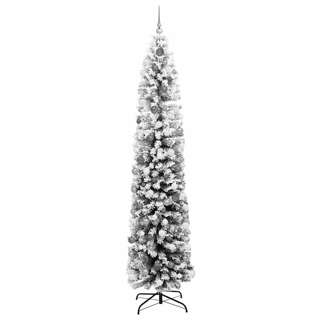 Artificial Christmas Tree with LED Light Green and White 240 cm