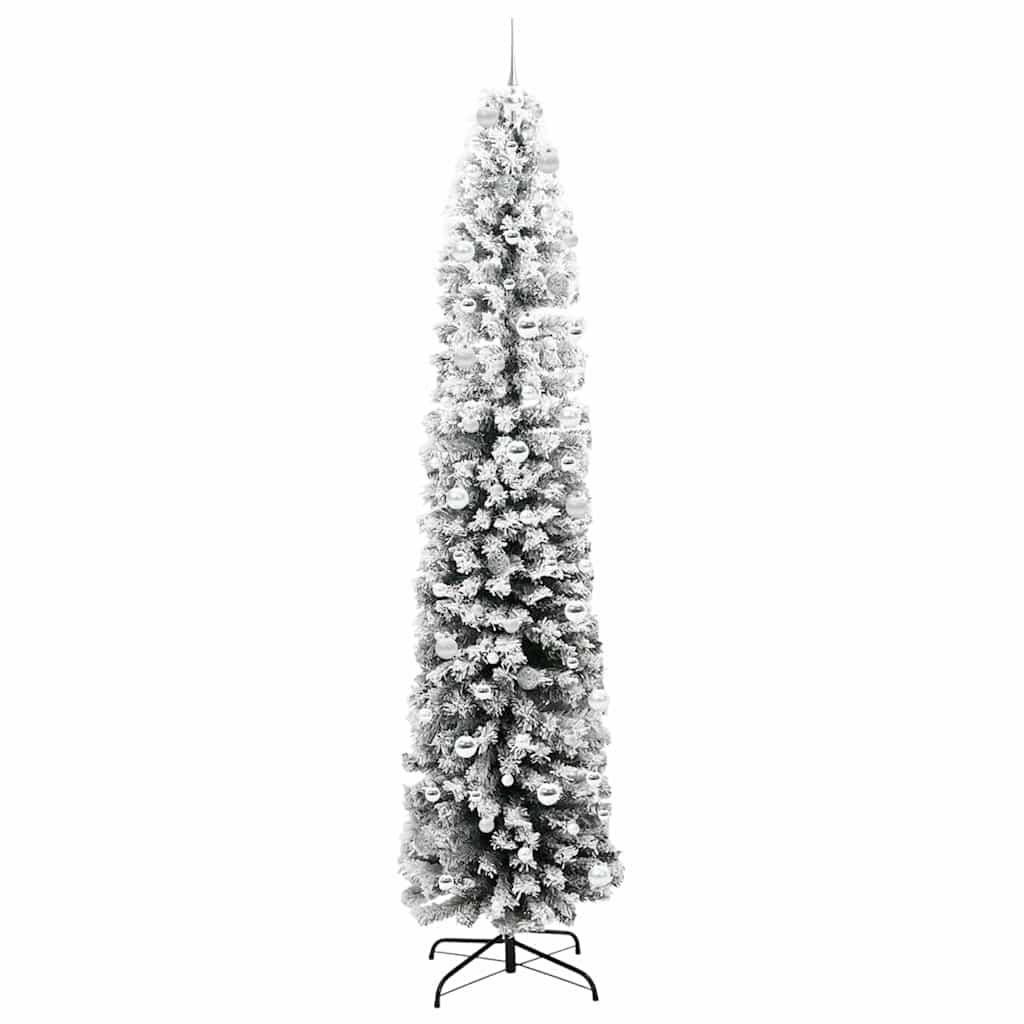 Artificial Christmas Tree with LED Light Green and white 240 cm