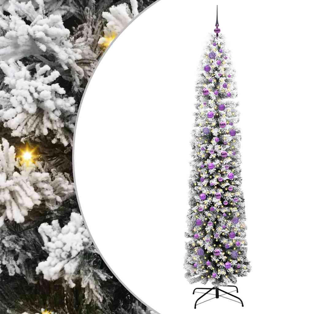 Artificial Christmas Tree with 300 LEDs with Stand Green 240 cm
