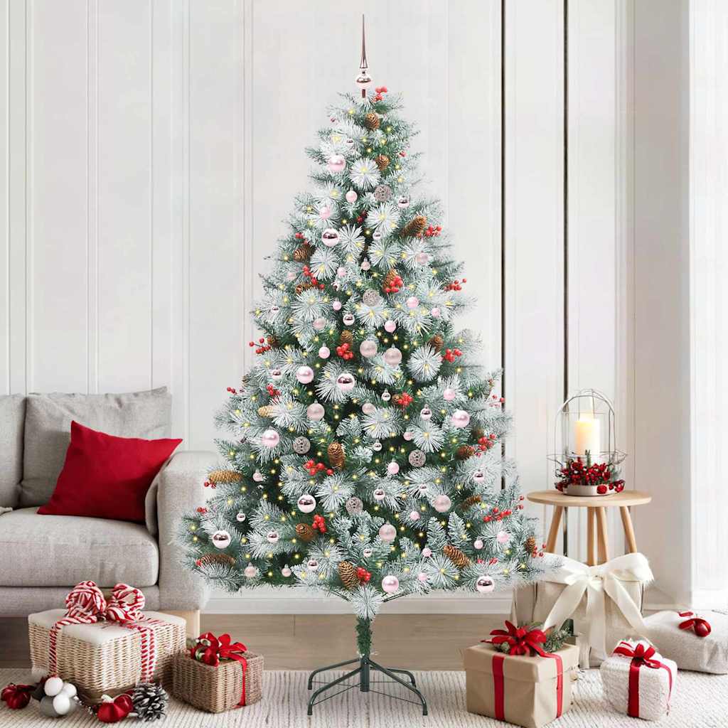 Artificial Christmas Tree Green and white 210 cm