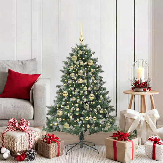 Artificial Christmas Tree with 150 LEDs with Stand Green 120 cm