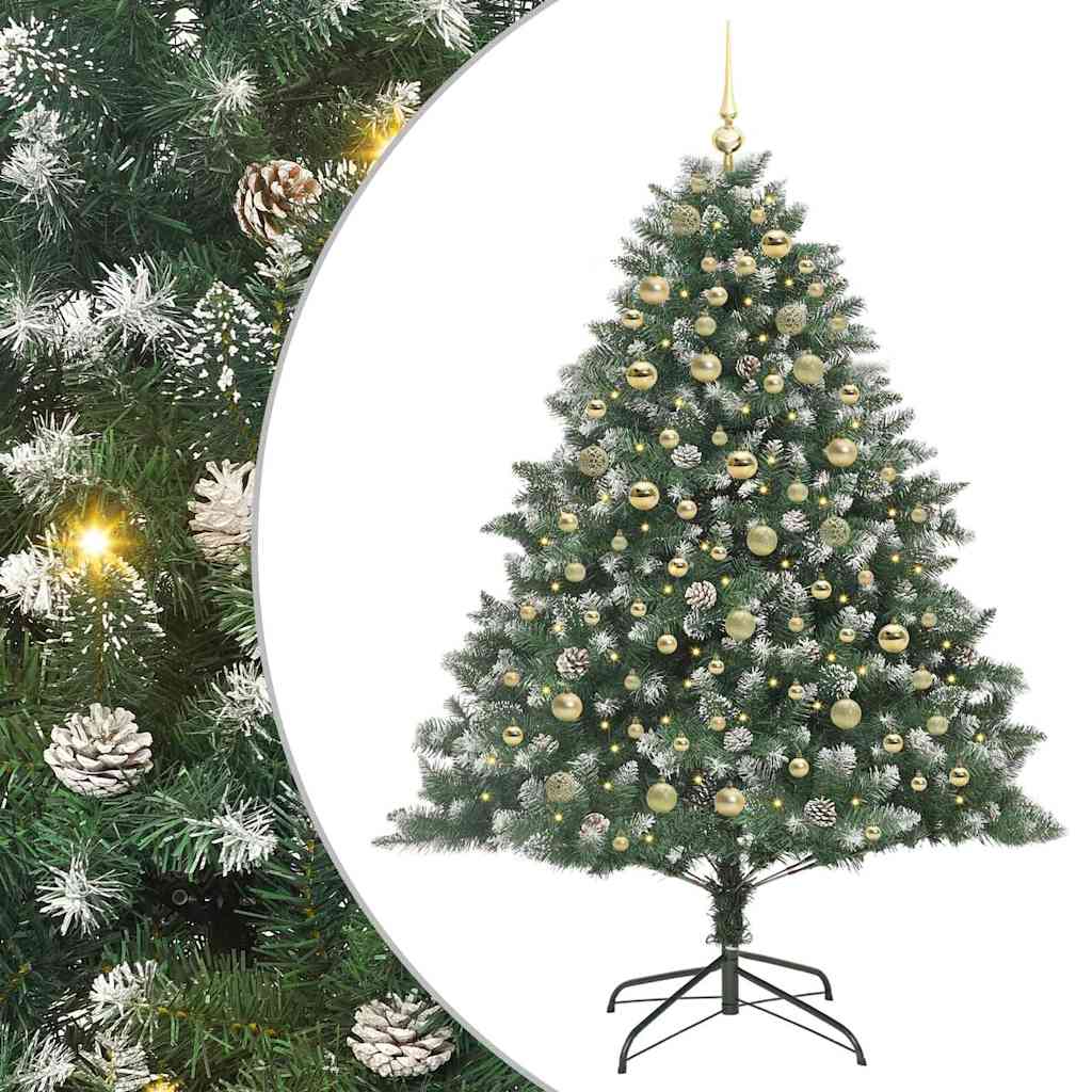 Artificial Christmas Tree with 300 LEDs with Stand Green 180 cm