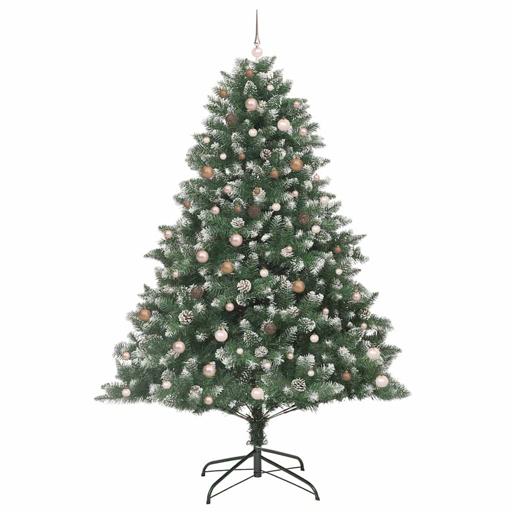 Artificial Christmas Tree with 300 LEDs with Stand Green 240 cm
