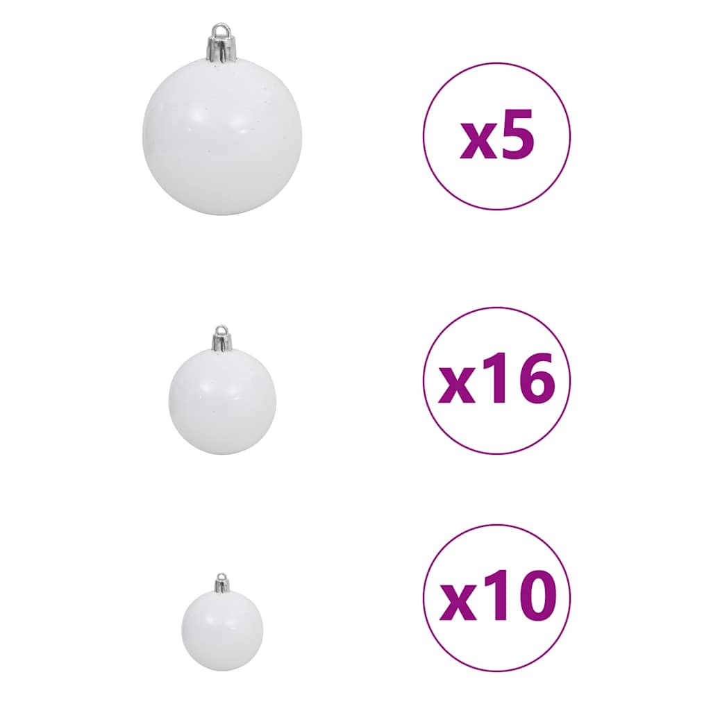 Artificial Slim Christmas Tree Green and White 240 cm