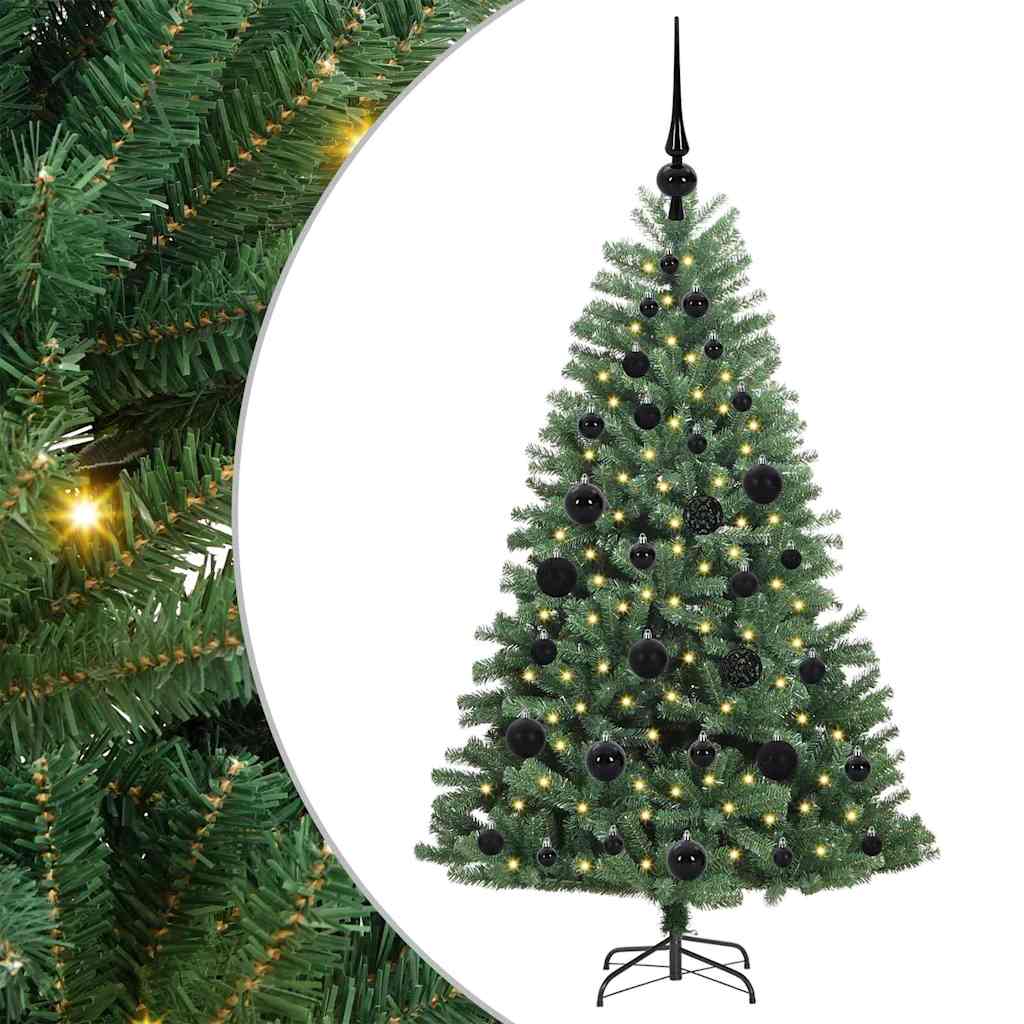 Artificial Hinged Christmas Tree Green 120 cm PVC and Metal