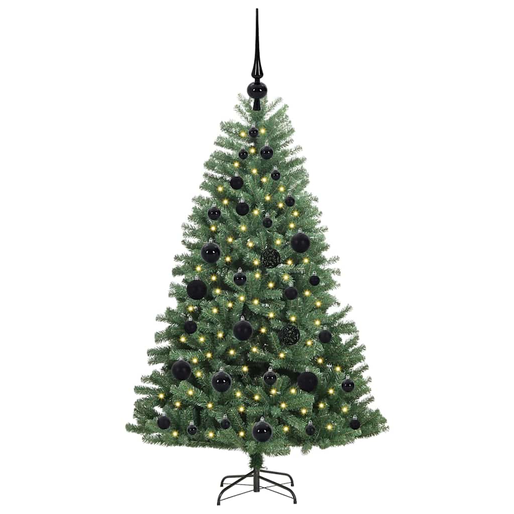 Artificial Hinged Christmas Tree Green 120 cm PVC and Metal