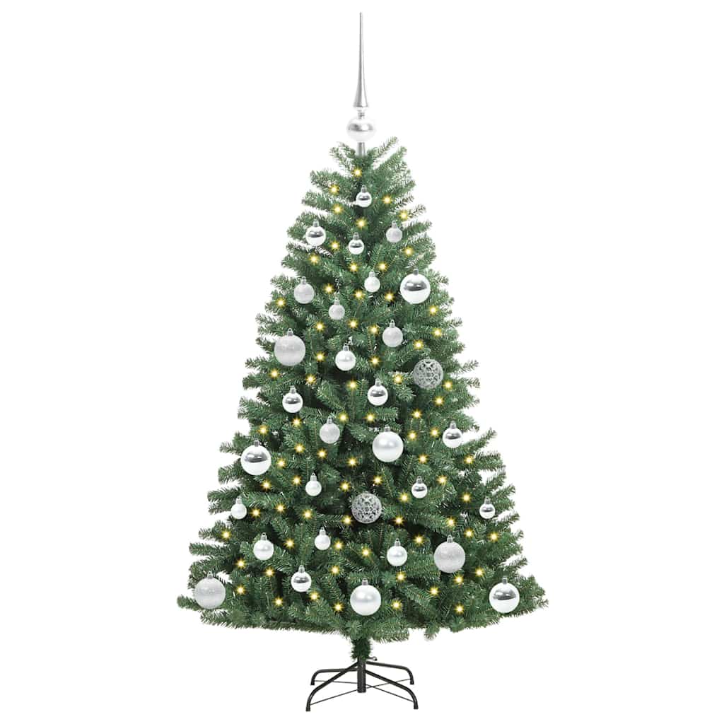 Artificial Hinged Christmas Tree Green 120 cm PVC and Metal