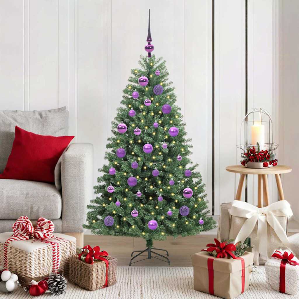 Artificial Hinged Christmas Tree Green 120 cm PVC and Metal