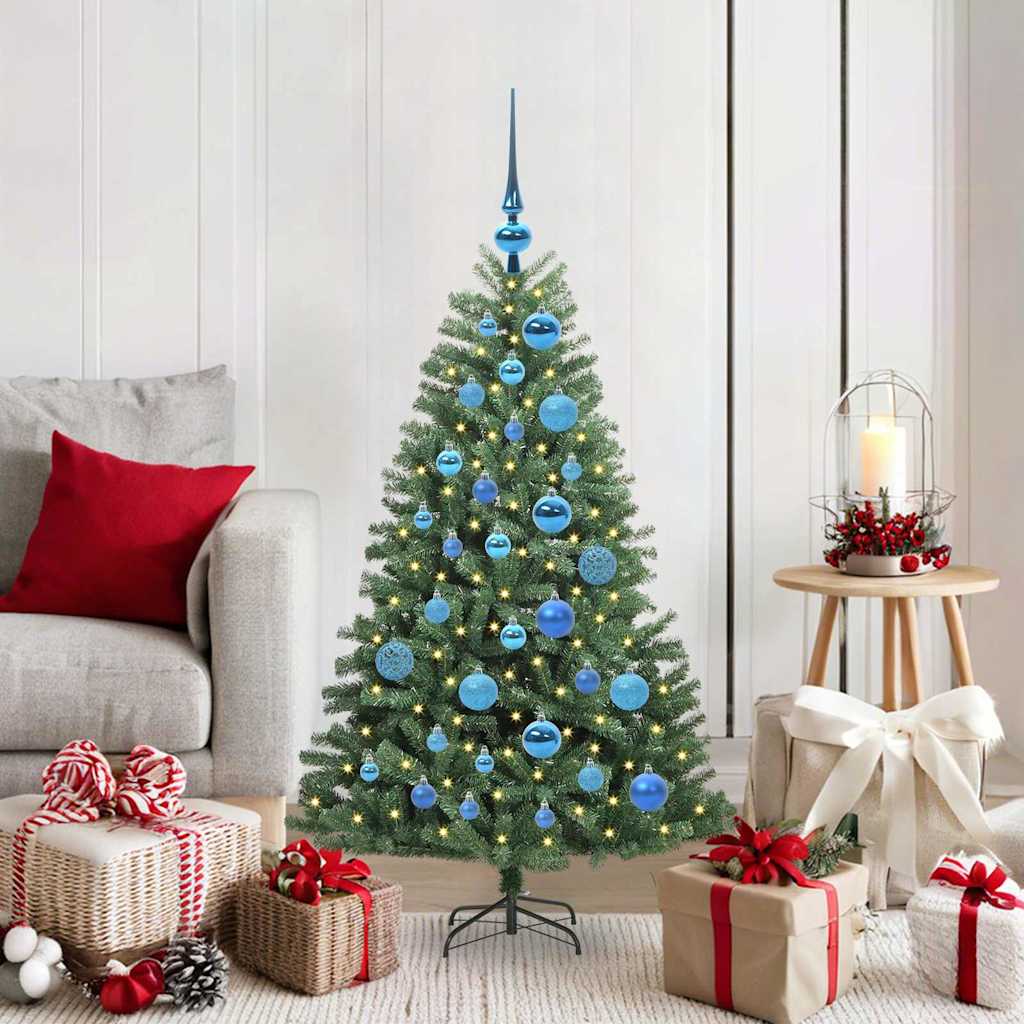 Artificial Hinged Christmas Tree Green 120 cm PVC and Metal