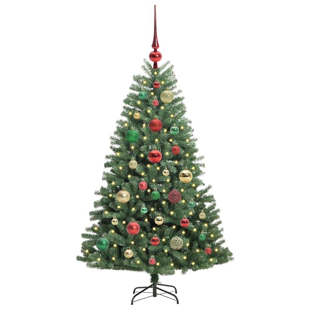 Artificial Hinged Christmas Tree Green 120 cm PVC and Metal