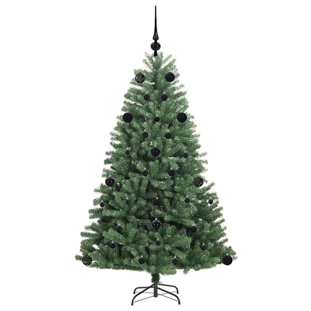 Artificial Hinged Christmas Tree Green 150 cm PVC and Metal