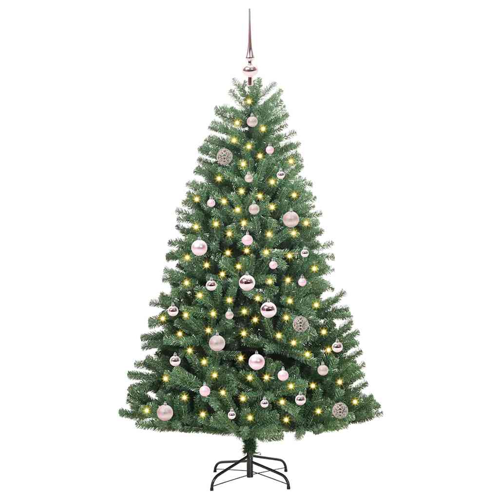 Artificial Hinged Christmas Tree Green 150 cm PVC and Metal