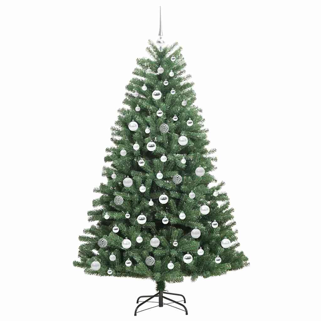 Artificial Hinged Christmas Tree Green 180 cm PVC and Metal