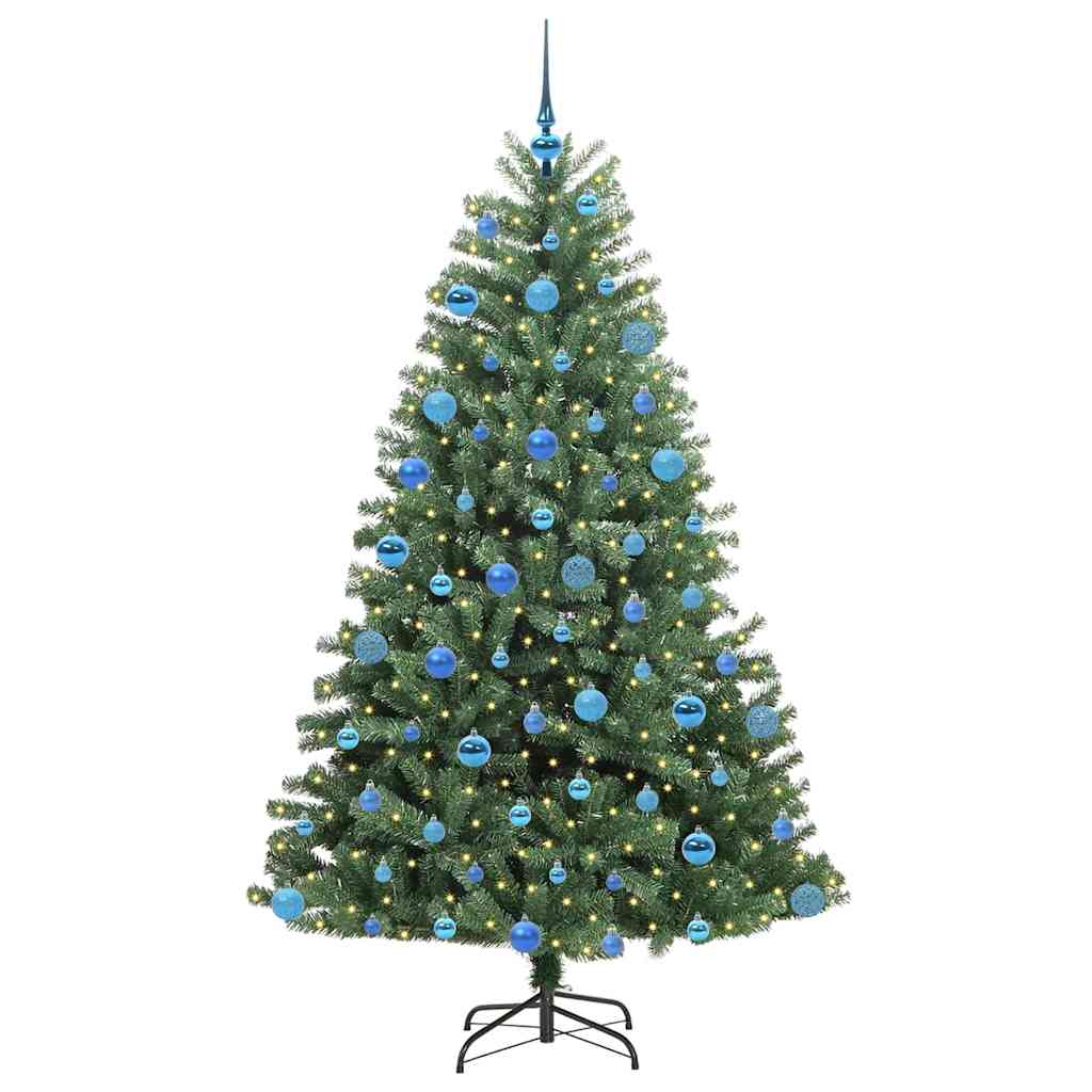 Artificial Hinged Christmas Tree Green 180 cm PVC and Metal