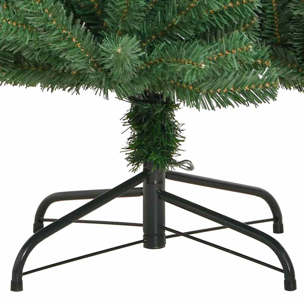 Artificial Hinged Christmas Tree Green 240 cm PVC and Metal